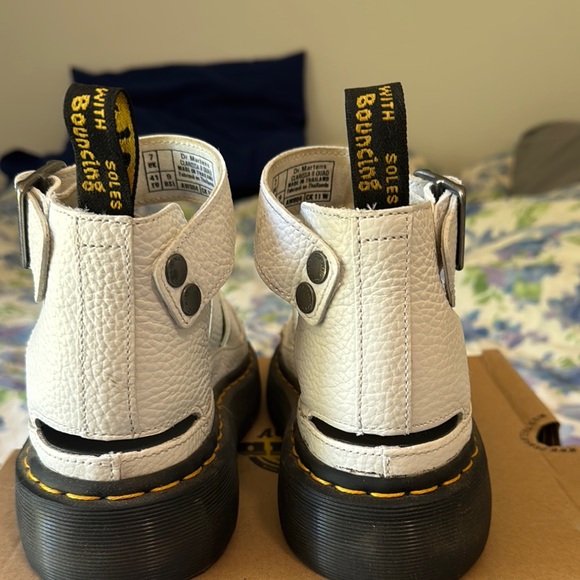 Dr. Martens White Chunky Platform Sandals - Picture 2 of 8